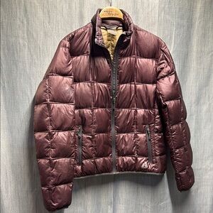 🏴 Eddie Bauer Brown Puffer Jacket with Quilted Design size large